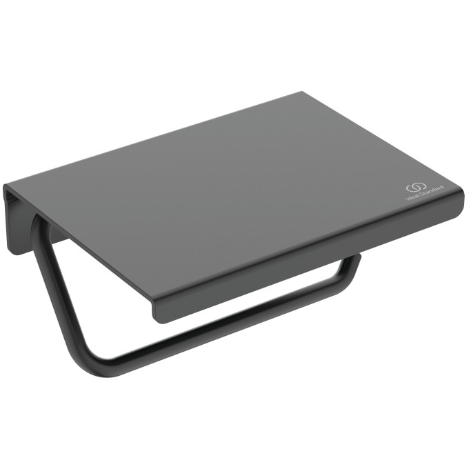 Держатель для туалетной бумаги с крышкой IDEAL STANDARD IS BD592XG ALU+ черный